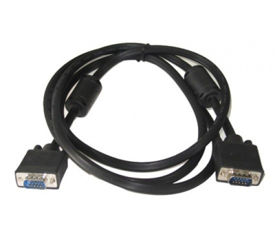 Cable VGA 5m negro con filtros