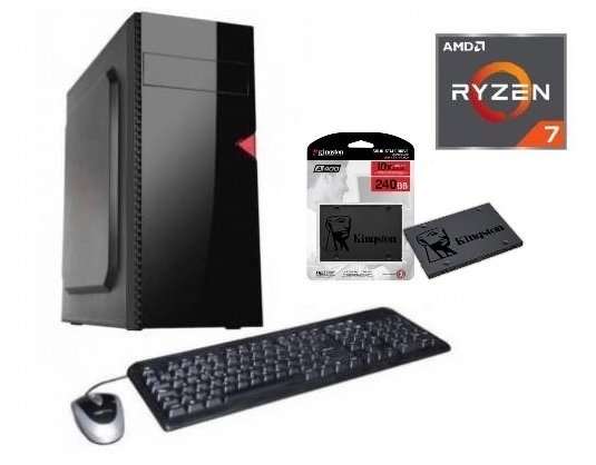 Equipo AMD Ryzen 7 5700G 8GB + Disco SSD Kingston 240GB