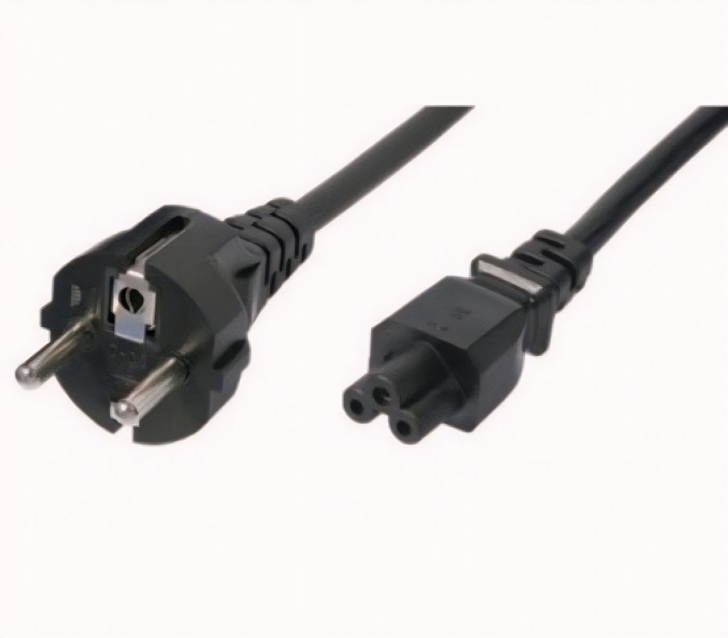 Cable De Poder 1.5 m Negro Tipo Mickey