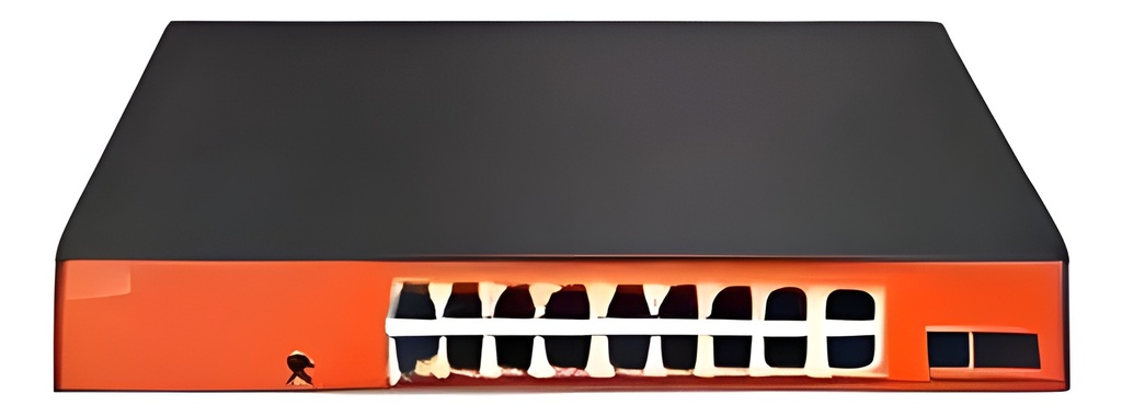 Switch No Administrable 16 Puertos Gigabit 2 Uplinks Sfp PoE 200W