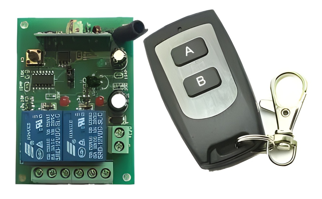Kit Receptor Y Control Remoto 2 Canales