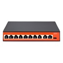 Switch No Administrable 8 Puertos Gigabit 1 Uplinks 1000mbps Con PoE 250m