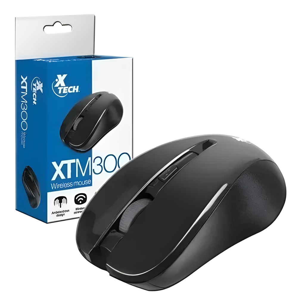 Mouse Inalámbrico 1200dpi 4 Botones Negro