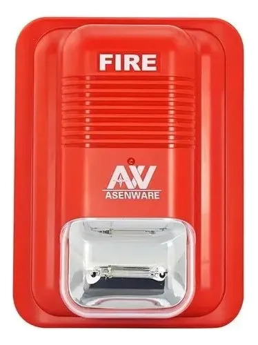 Sirena De Incendio Con Estrobo 12/24V