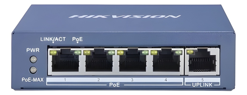 Inyector PoE Switch 4 Puertos Gigabit