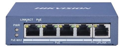 SWITCH POE 4 PUERTOS 1GB + 1 UPLINK 1GB
