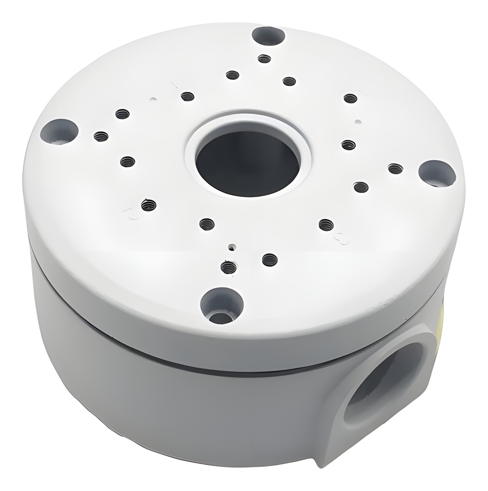 Caja Estanco De Aluminio 105x50mm Para Cámara Domo Blanco
