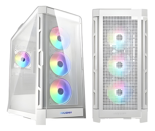 Gabinete PC Mid-Tower Atx Blanco Con Iluminación Argb