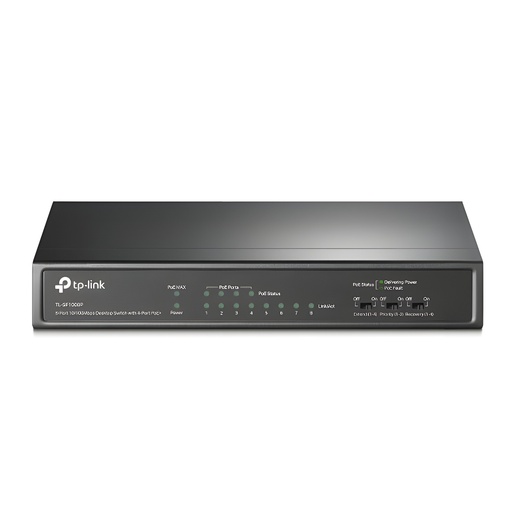 Switch No Administrable 8 Puertos Fast Ethernet 4 PoE+ 66W