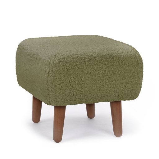 Puff Otomano Verde 38x38cm Tapizado Poliéster