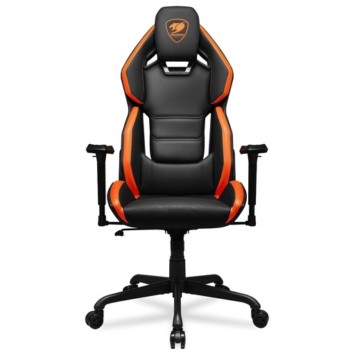 Silla Gamer Naranja Cuero Pu Reposabrazos 3D Reclinable 136Kg