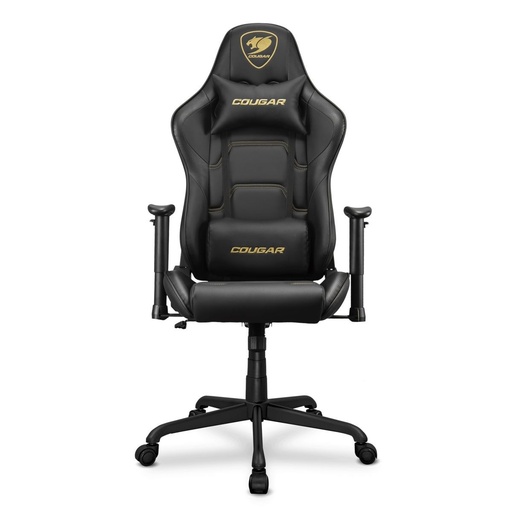 Silla Gamer Dorado Cuero Pu