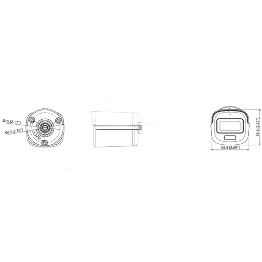 Cámara HD Analógica Bullet Exterior 4MP 2.8mm Dual Infrarroja Y Luz Blanca 20m 0.001Lux Con Audio