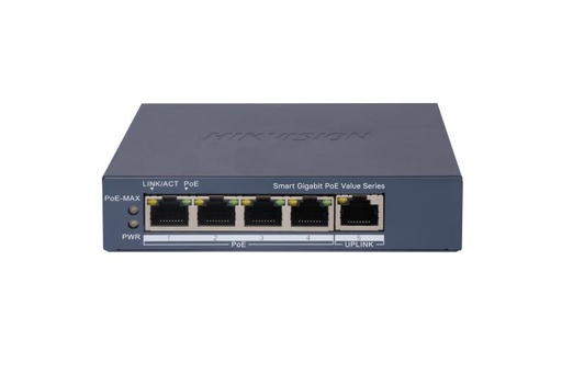 Switch Administrable Capa 2 4 Puertos Gigabit 1 Uplinks PoE+ 50W