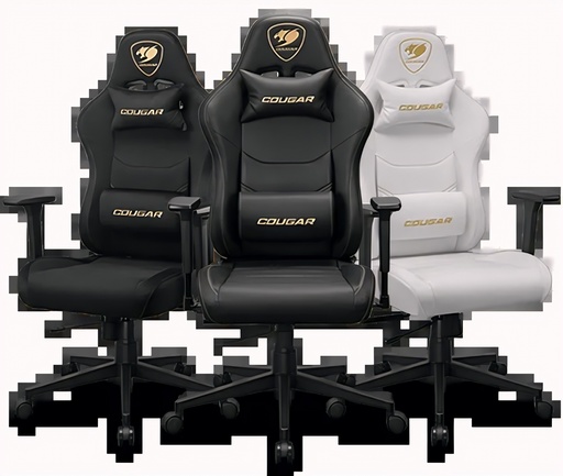 Silla Gamer Oro Cuero Pu Reposabrazos 3D
