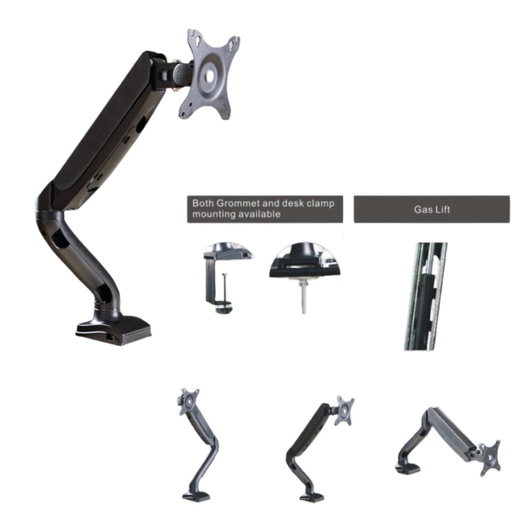 Escritorio Soporte 10-27" 100x100 Metal Negro