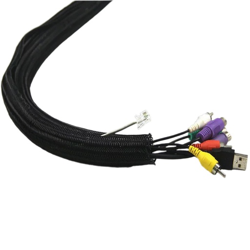 Organizador De Cables Vertical Plástico Negro