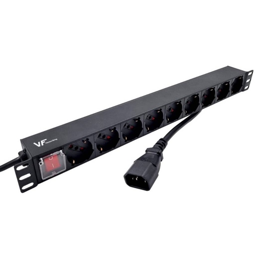 Pdu 9 Tomas Schuko Con Llave Formato 19