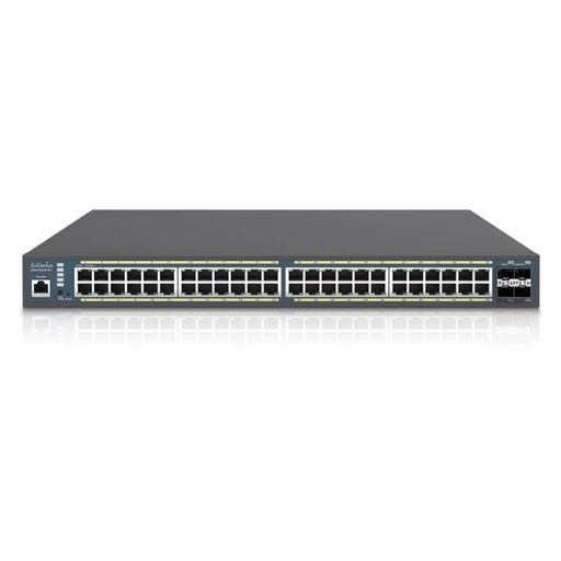 Switch No Administrable 48 Puertos Gigabit 4 Uplinks Sfp PoE+ 410W