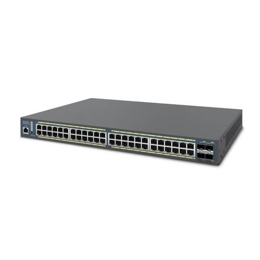 Switch No Administrable 48 Puertos Gigabit 4 Uplinks Sfp PoE+ 740W
