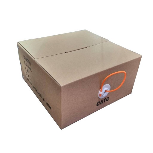 Cable Utp Cat6 Interior PVC 305m Bobina Cobre Naranja