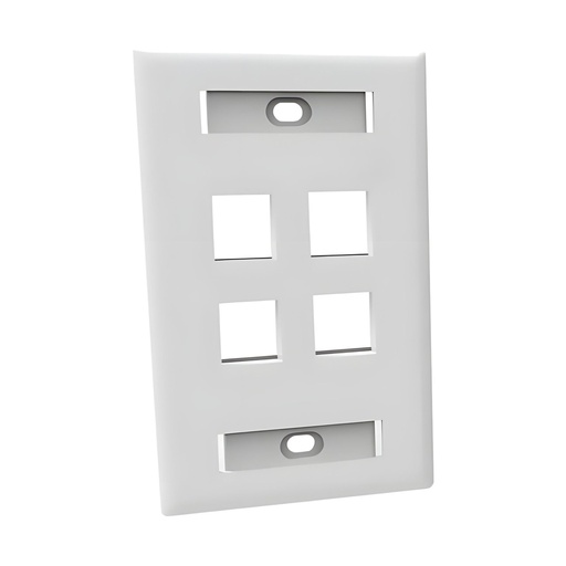 Furukawa Placa De Pared 4P 4"x2" Blanco