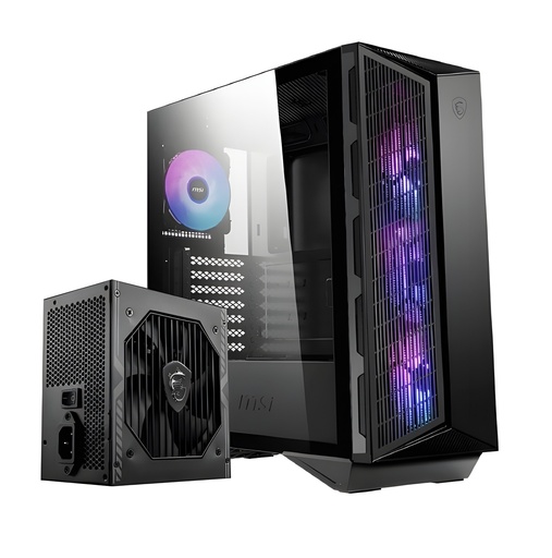 Gabinete PC Mid-Tower Argb 3 Ventiladores Con Fuente 550W