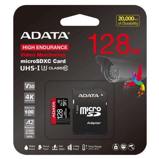 Tarjeta microSD 128GB Class 30 V30 A2