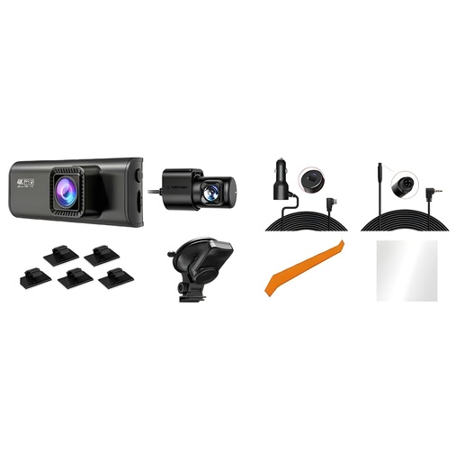 Cámara Dashcam IP Doble Canal 4K Frontal 1080P Trasera WiFi