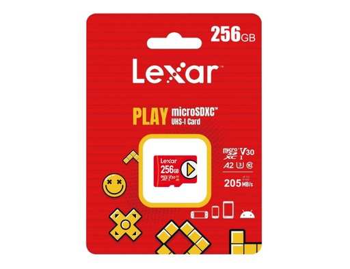 Memoria microSD 256GB Clase U3 V30 A2 205MB/s Lectura Para Videojuegos Play