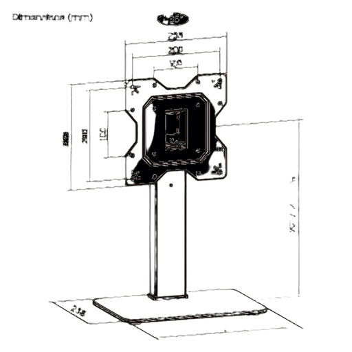 Soporte de escritorio Brateck giratorio hasta 65"