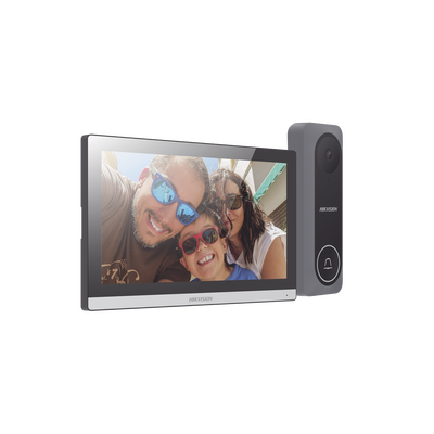 [DS-KIS312-P(O-STD)] Kit de Videoportero Hibrido TurboHD con Pantalla LCD touch de 7&quot; Wi-Fi