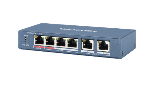 [DS-3E0106HP-E] SWITCH POE 4 + 2 10/100MB