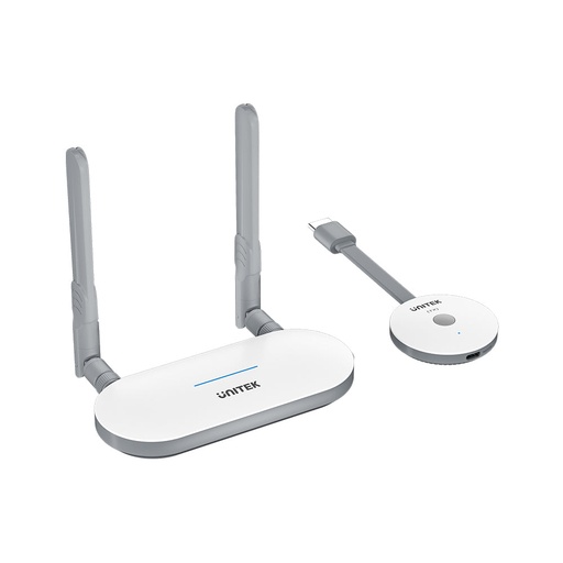 Kit Transmisor Y Receptor HDMI Inalámbrico Blanco