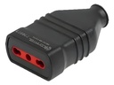 Adaptador De Corriente A 3 Cable En Línea Hembra Negro