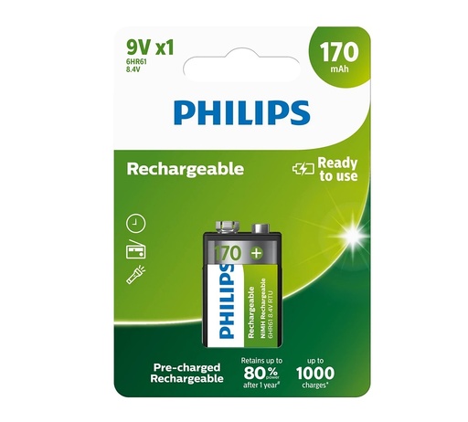 Batería Recargable 9V 170mAh