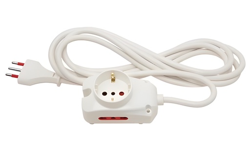 Alargue Eléctrico Tomas 3 Longitud 3m Potencia 1500W Protección
