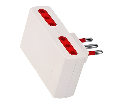 Adaptador De Corriente 4x3l A 1x3l Tomas 3 Blanco