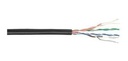 CABLE UTP CAT5E EXTERIOR/ENTERRAR PVC 100% COBRE - NEGRO