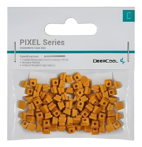 Piezas Decorativas Pixel Series Naranja 5.4x5.4x4mm Silicone