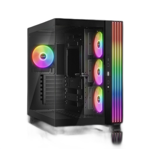 Gabinete Atx Mediano Negro Vidrio Panel Lateral USB Frontal