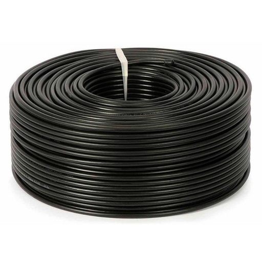 Cable Coaxial RG59 Siamés Interior 100m Vivo Cobre Malla CCA 80% Forro PVC
