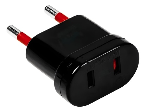 Adaptador Ficha S/T Macho A Ficha S/T Americana Hembra